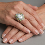 Dream of Moorea - Silver and Baroque Pearl Ring