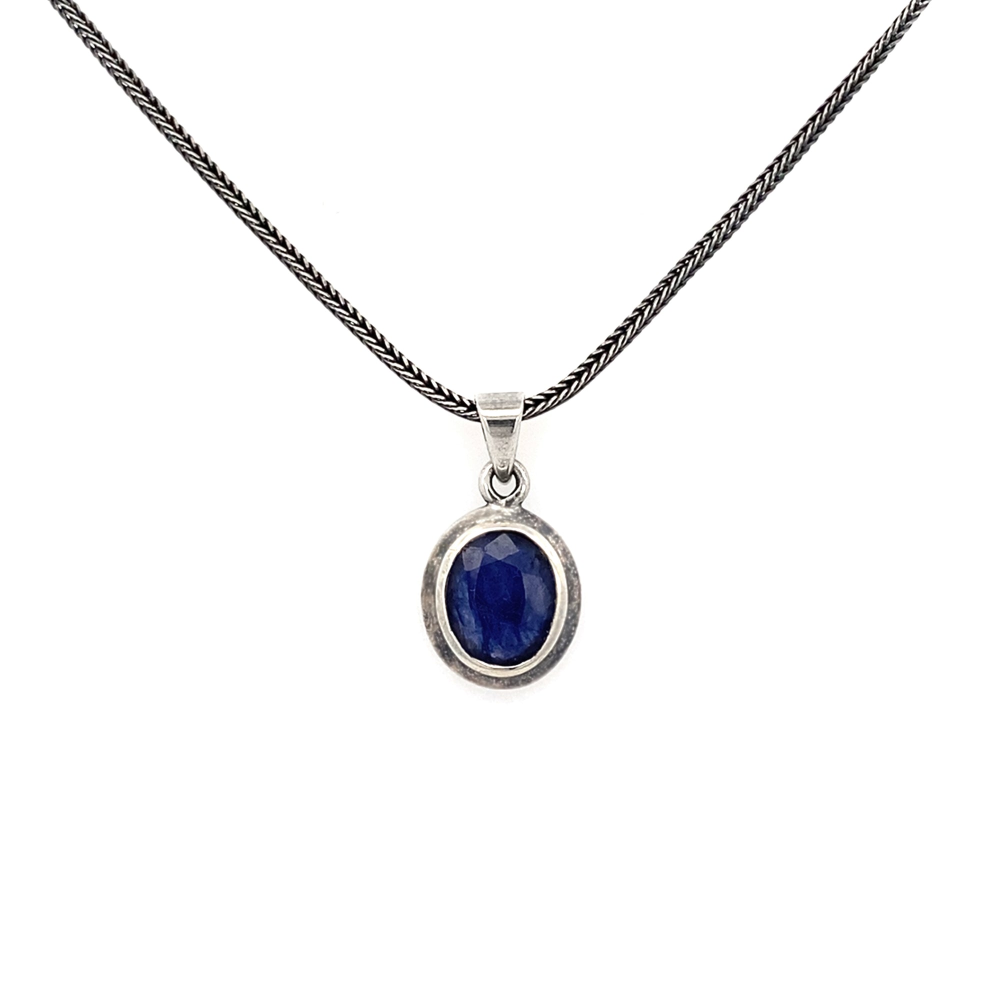 Silver Sapphire Pendant