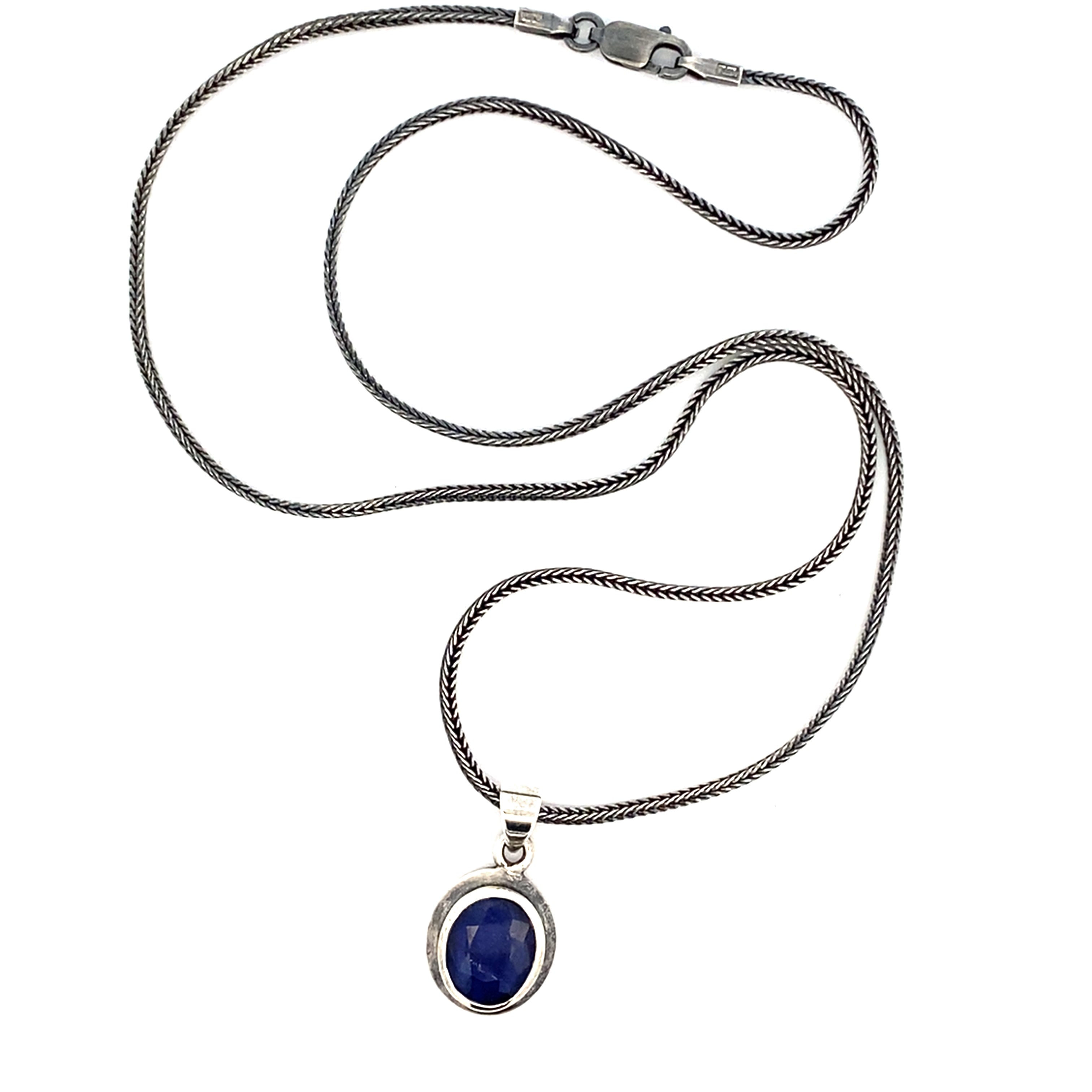 Silver Sapphire Pendant