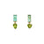 Tourmaline & Peridot Gold Post Earring