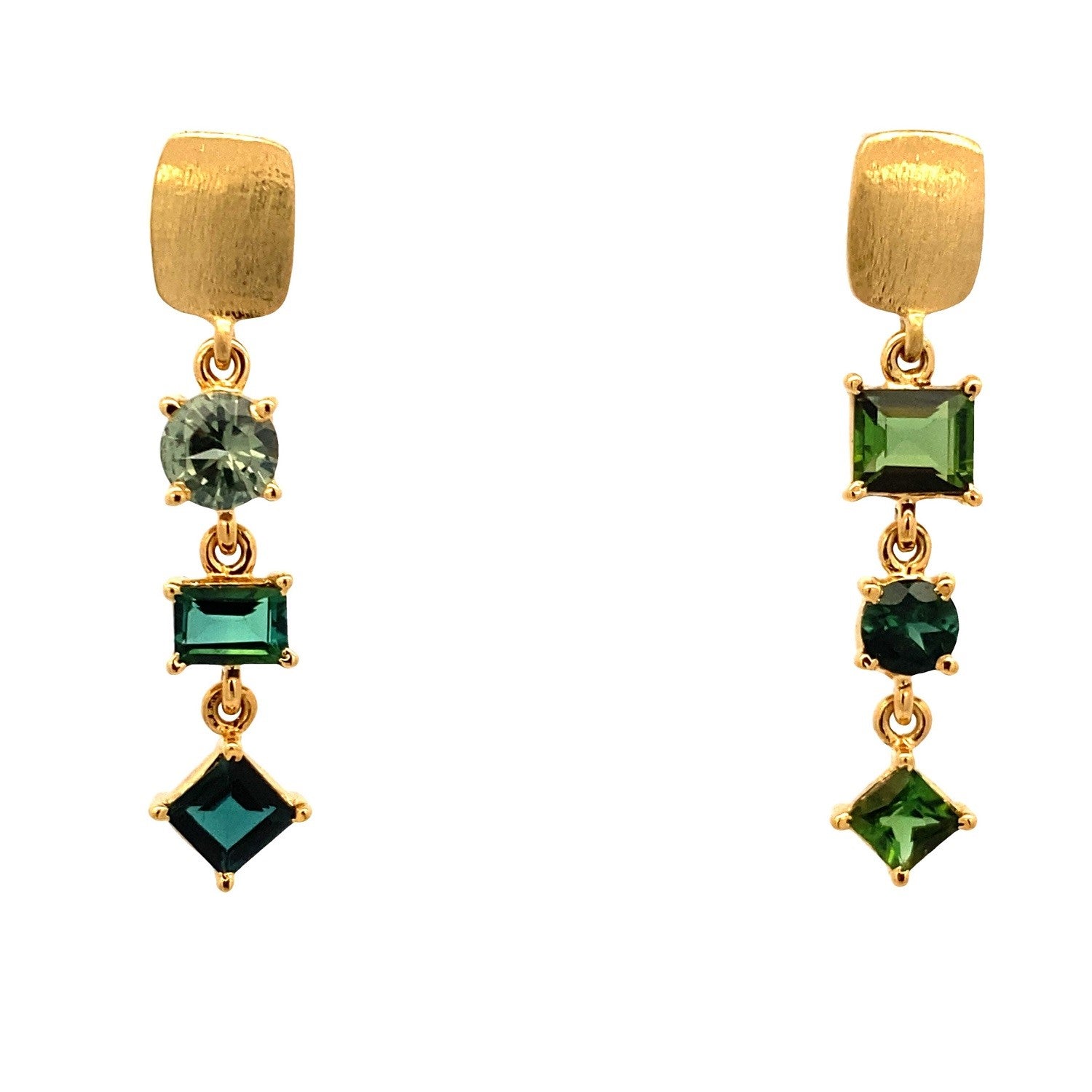 Asymmetrical Tourmaline Earrings