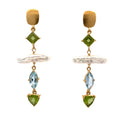 18K Vermeil Peridot, Blue Topaz and Pearl - Q Evon Fine Jewelry