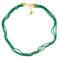Multi-Strand Emerald Necklace - 18k Vermeil