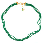 Multi-Strand Emerald Necklace - 18k Vermeil