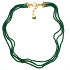 Multi-Strand Emerald Necklace - 18k Vermeil