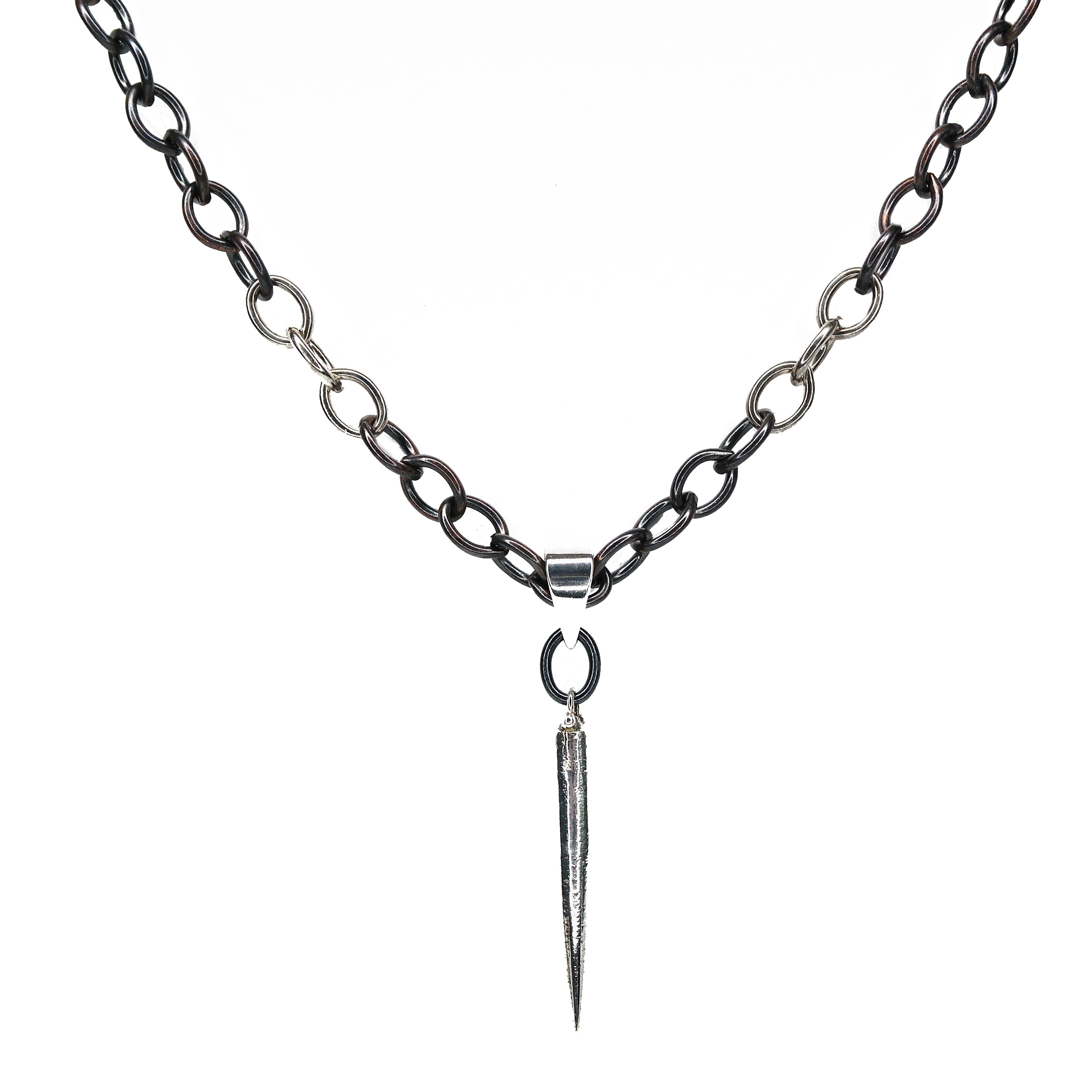 Black and White Upcycled Necklace