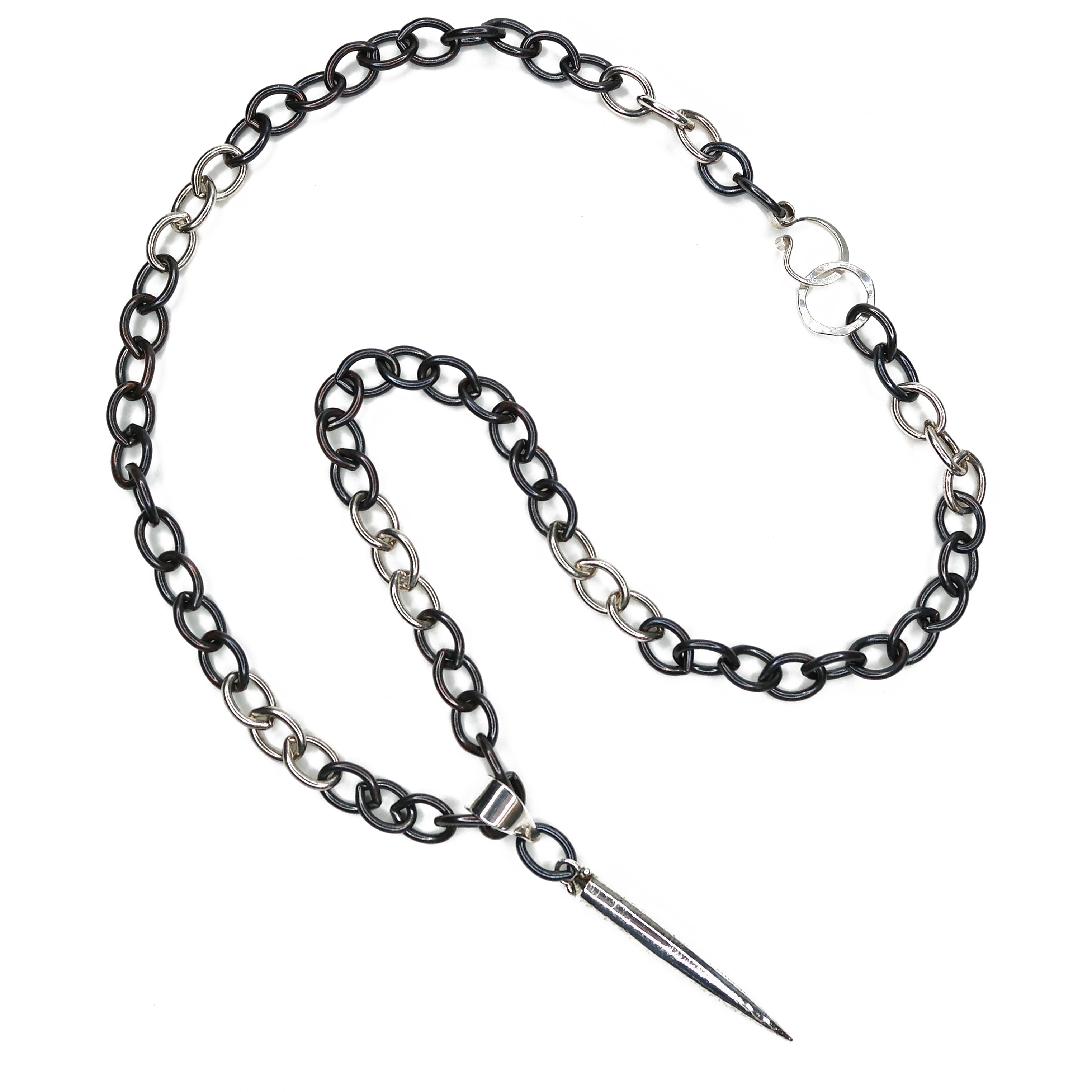 Black and White Upcycled Necklace