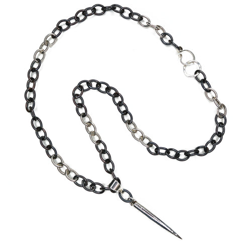 Black and White Upcycled Necklace
