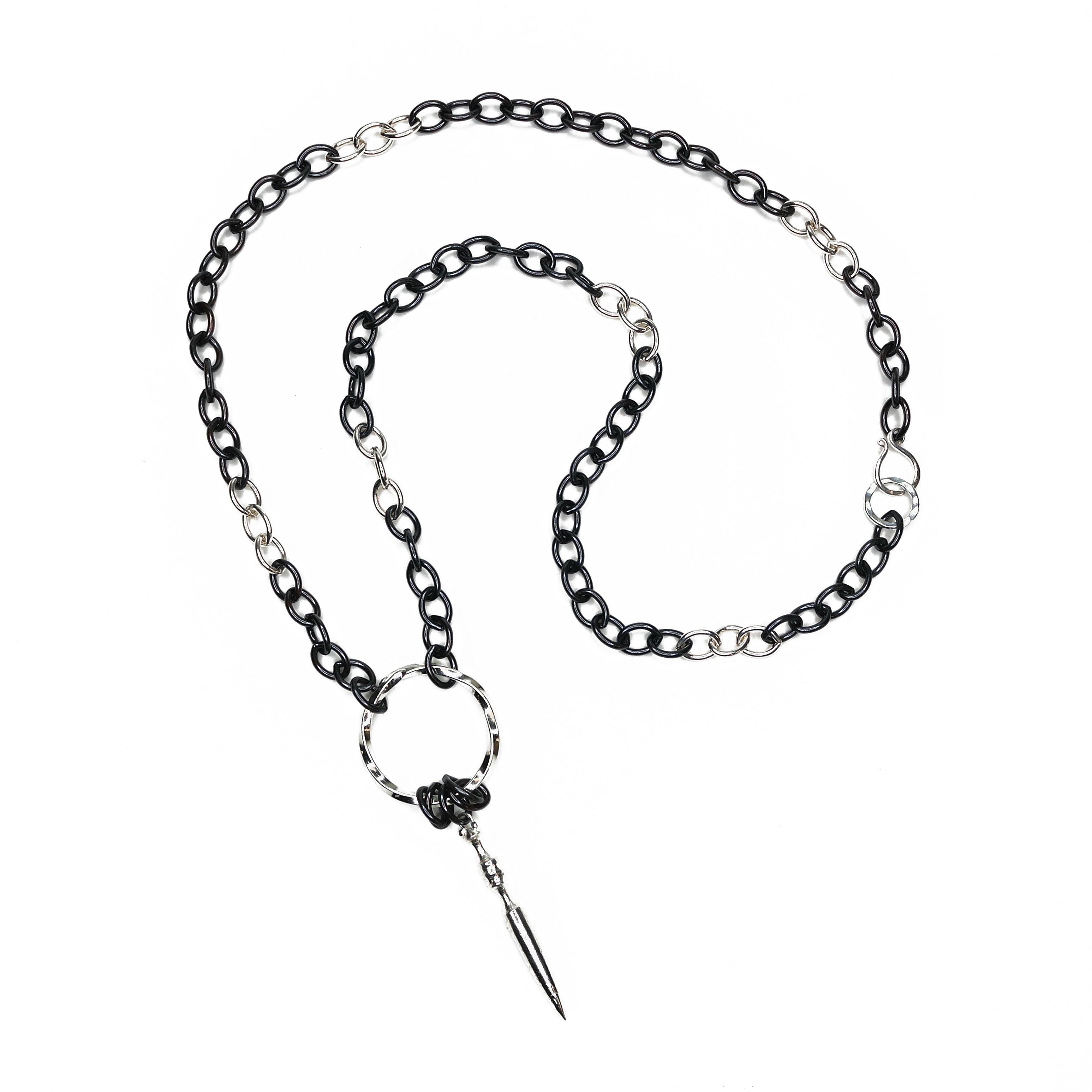 Black and White Upcycled Necklace