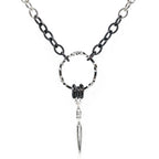 Black and White Upcycled Necklace