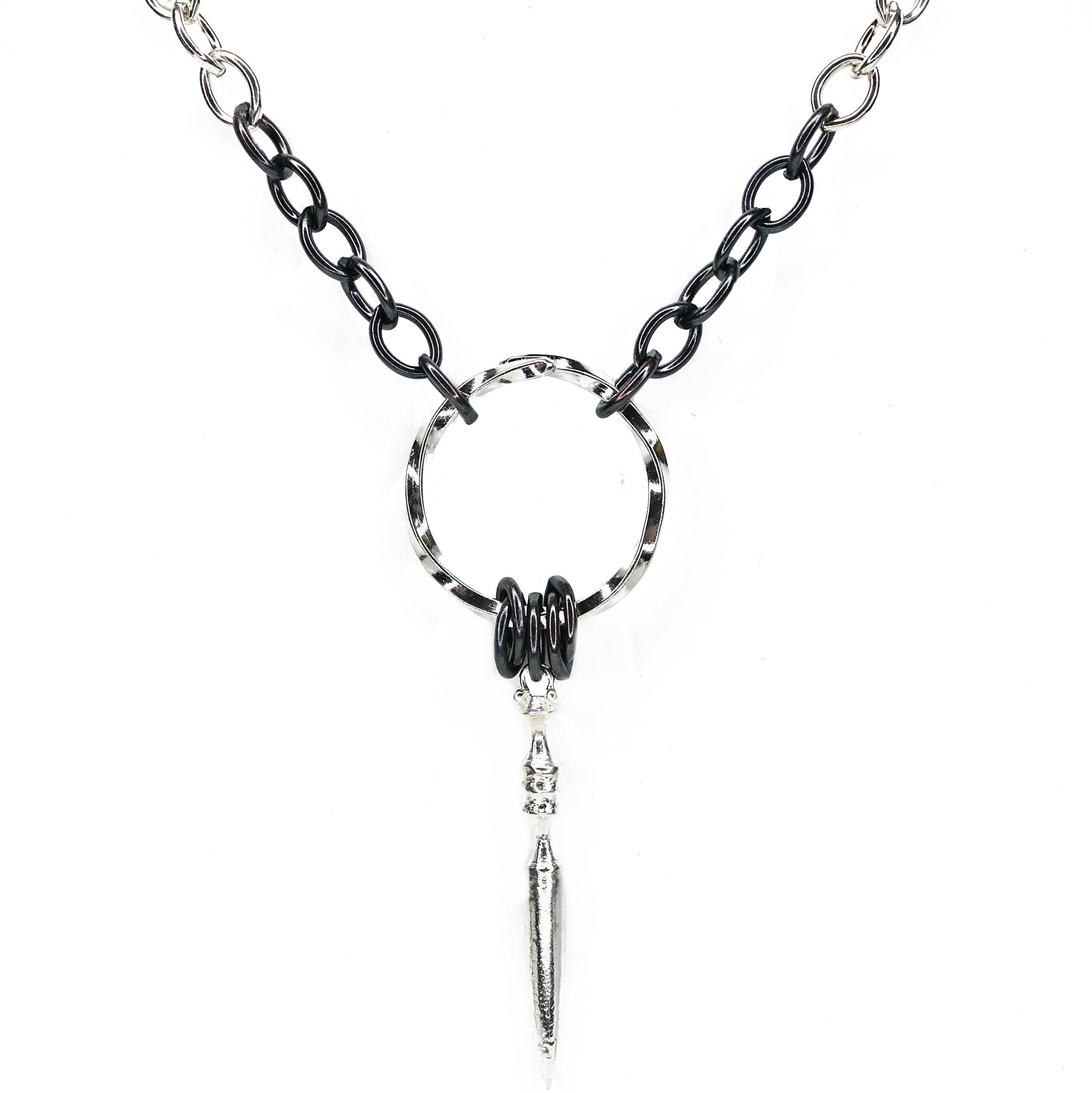 Black and White Upcycled Necklace