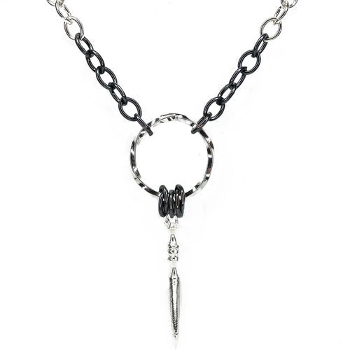 Black and White Upcycled Necklace - Q Evon Fine Jewelry