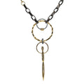 Black and Gold Upcycled Necklace - XL - Q Evon Fine Jewelry
