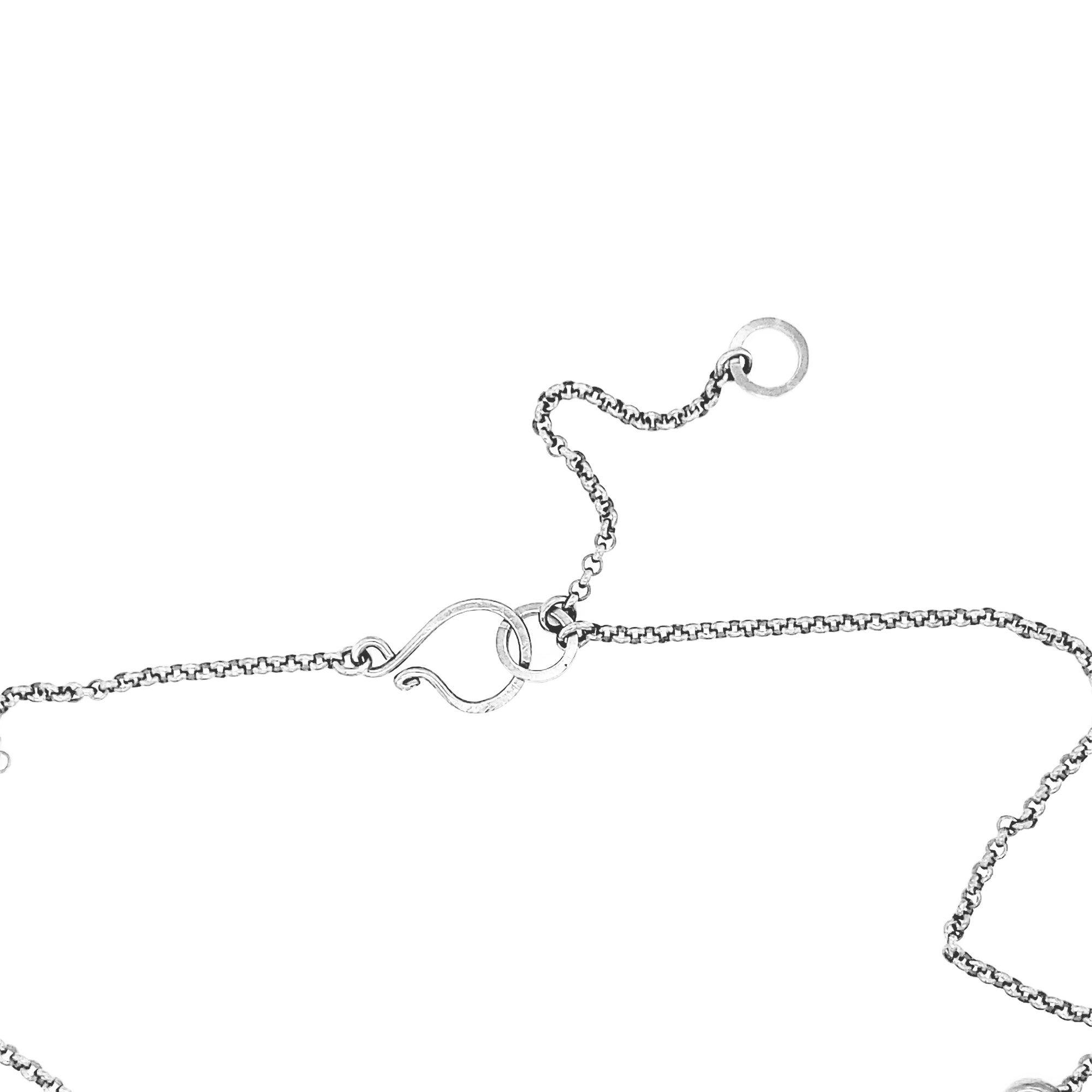 7 Stick Edge Necklace - Blue Topaz