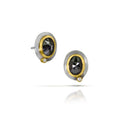 Black Diamond & 14k Post Earrings - Q Evon Fine Jewelry