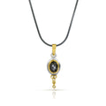 Black Diamond & 14k Pendant with Diamonds - Q Evon Fine Jewelry