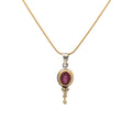 Ruby and 14k Pendant with Diamonds - Q Evon Fine Jewelry