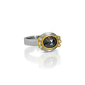 Black Diamond & 14k Ring with Diamonds - Q Evon Fine Jewelry
