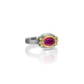 Petite Ruby & 14k Ring with Diamonds - Q Evon Fine Jewelry