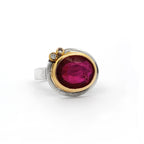 Ruby & 14k Ring with Diamond