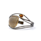 Champagne Sapphire and Golden Topaz Cuff