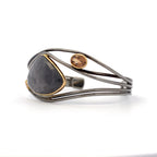 Gray Sapphire and Tourmaline Cuff