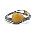 Honey Sapphire and Green Tourmaline Cuff - Q Evon Fine Jewelry