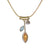 3 Stone Petal Pendant - Mandarin