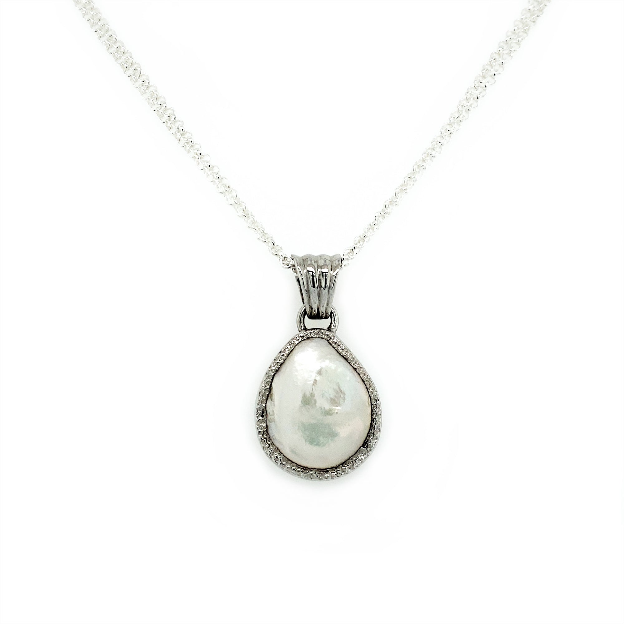 Silver Baroque Pearl Pendant