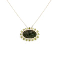Deep Green Sapphire and Peridot Pendant - Q Evon Fine Jewelry