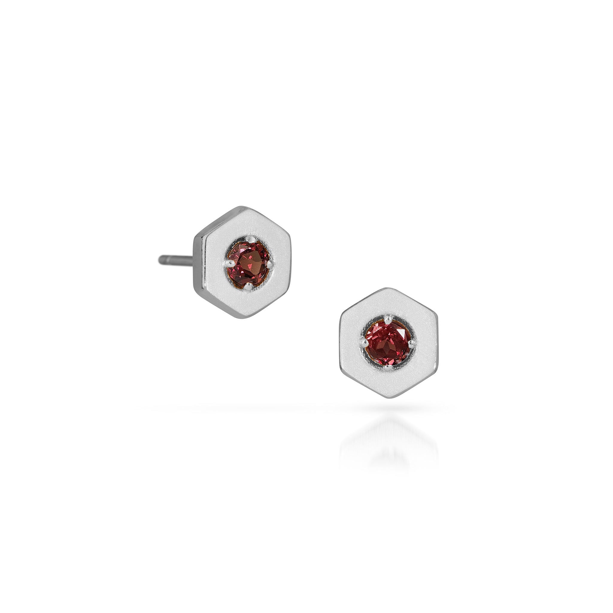 Origins Birthstone Post Earrings - Silver