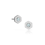 Origins Birthstone Post Earrings - Silver