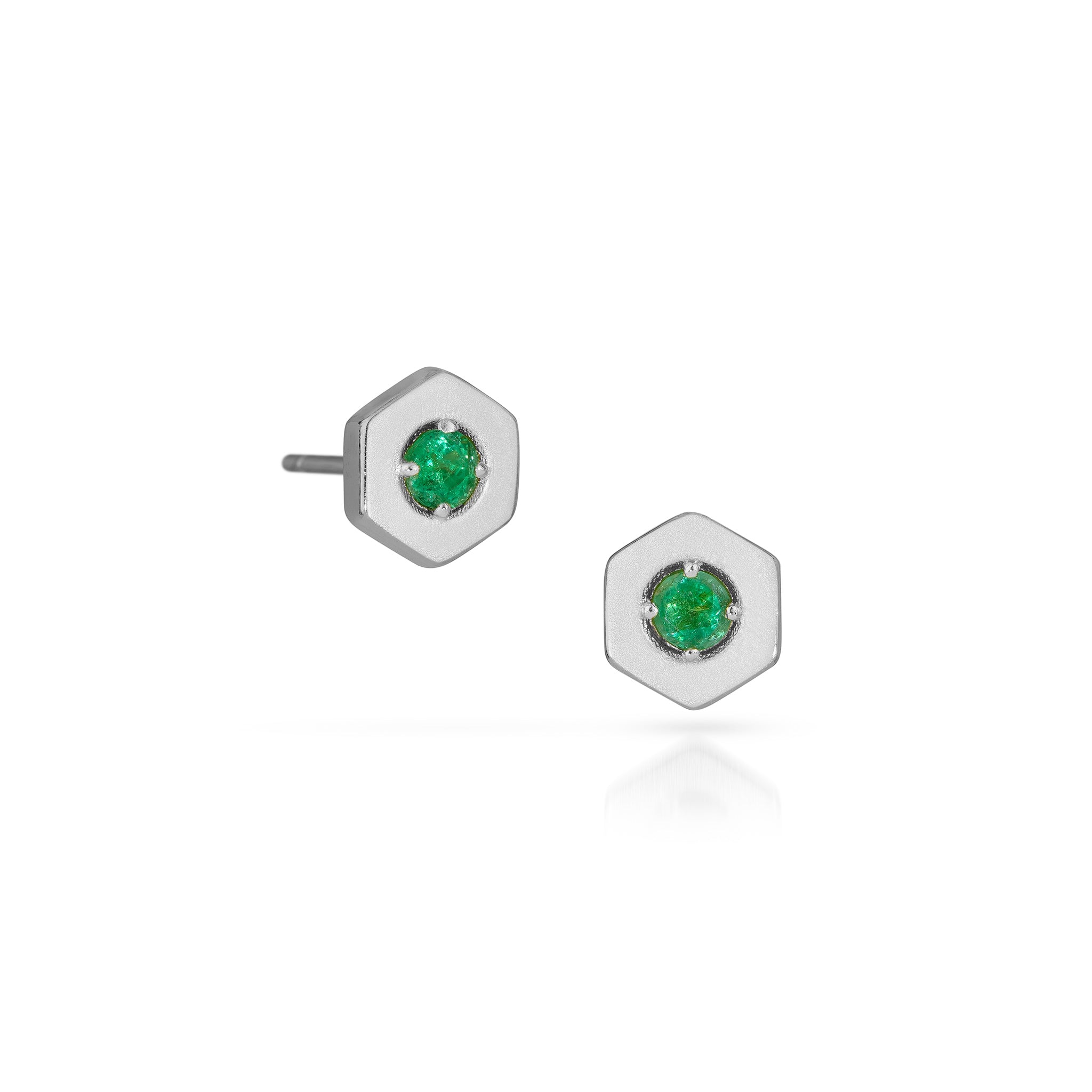 Origins Birthstone Post Earrings - Silver