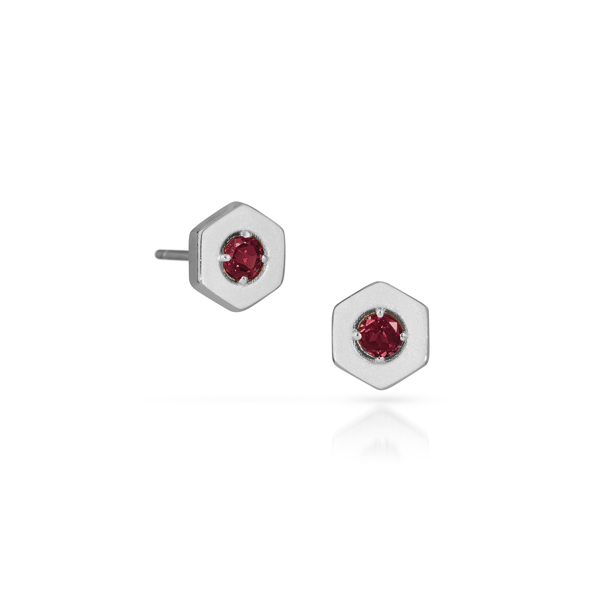Origins Birthstone Post Earrings - Silver