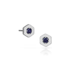 Origins Birthstone Post Earrings - Silver