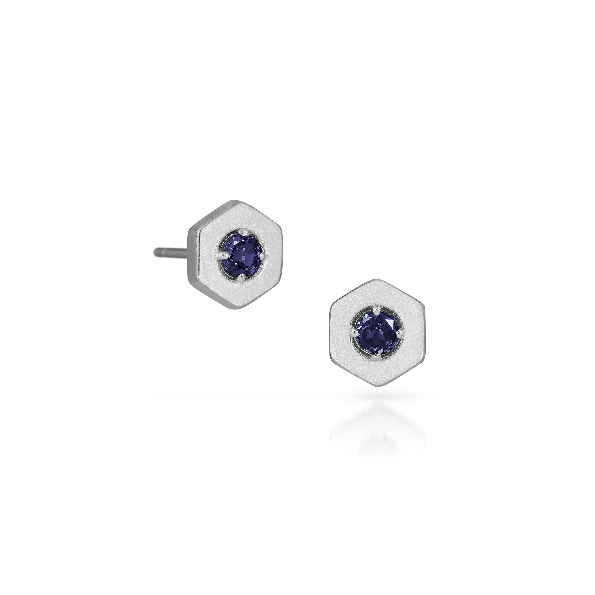 Origins Birthstone Post Earrings - Silver