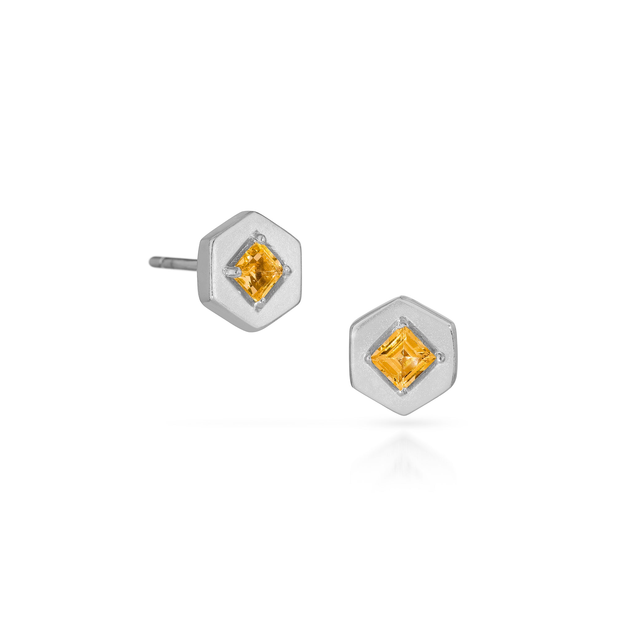 Origins Birthstone Post Earrings - Silver