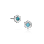 Origins Birthstone Post Earrings - Silver