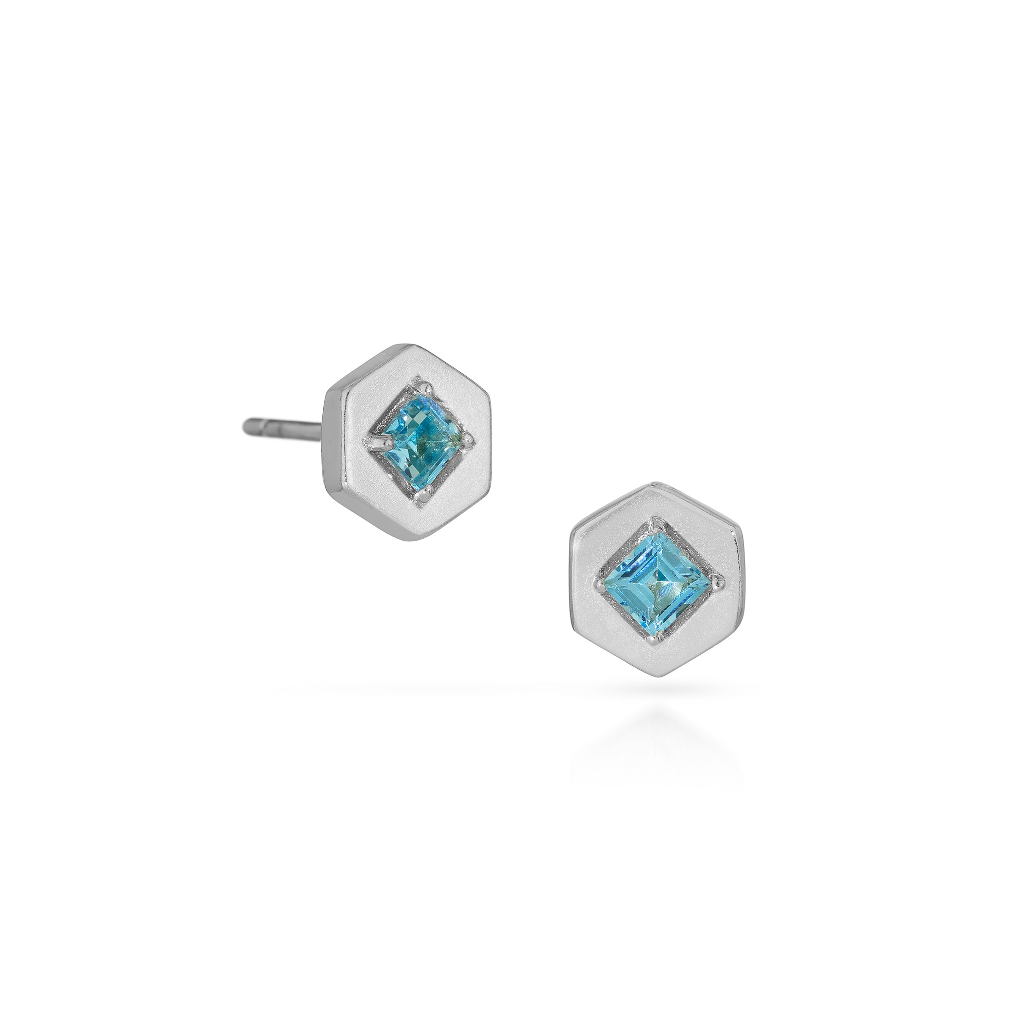 Origins Birthstone Post Earrings - Silver