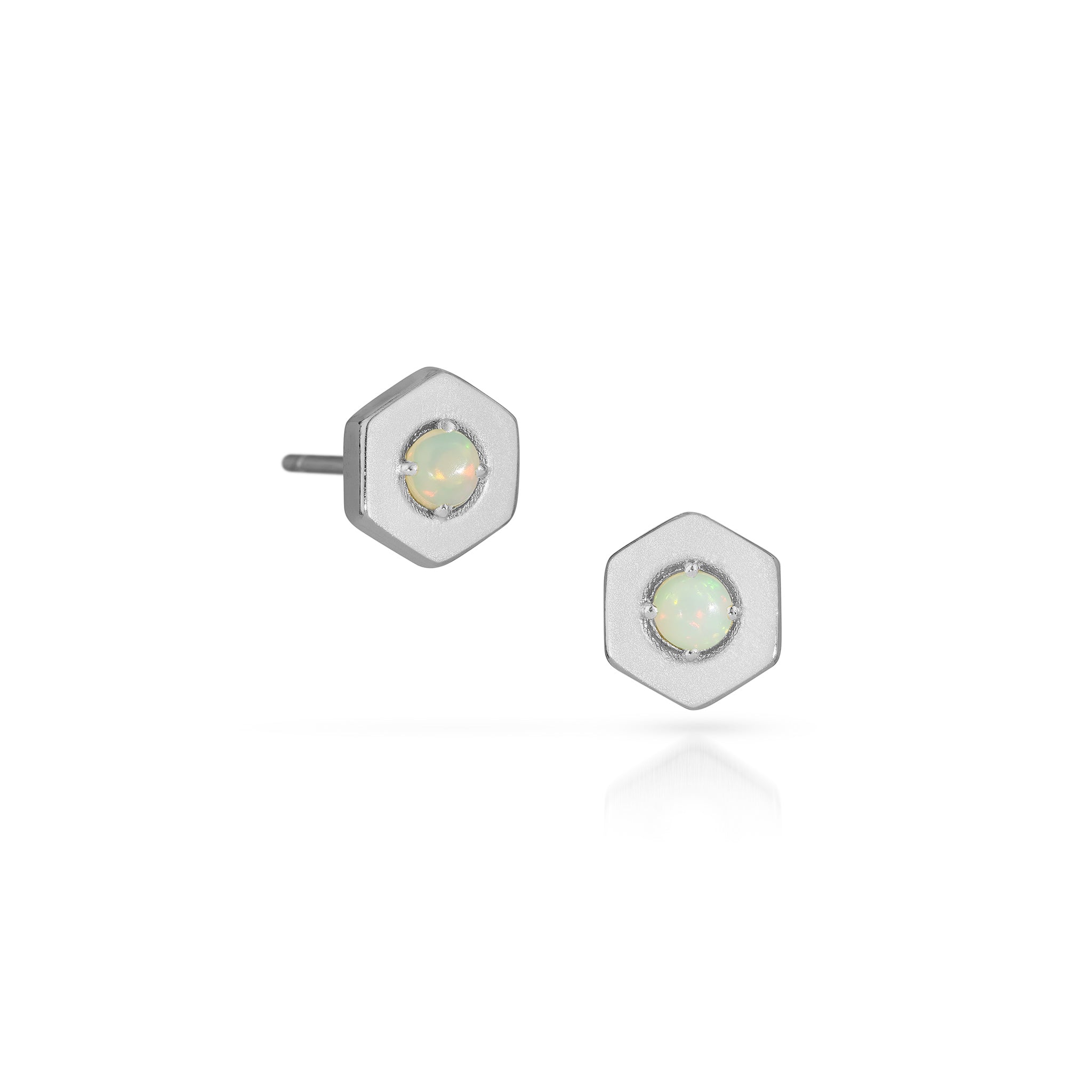 Origins Birthstone Post Earrings - Silver