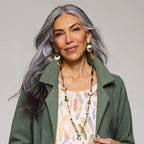 Black and Gold Avalon Wrap Necklace