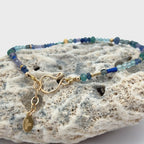Gold Gemstone Bracelet with Tanzanite and Sapphire
