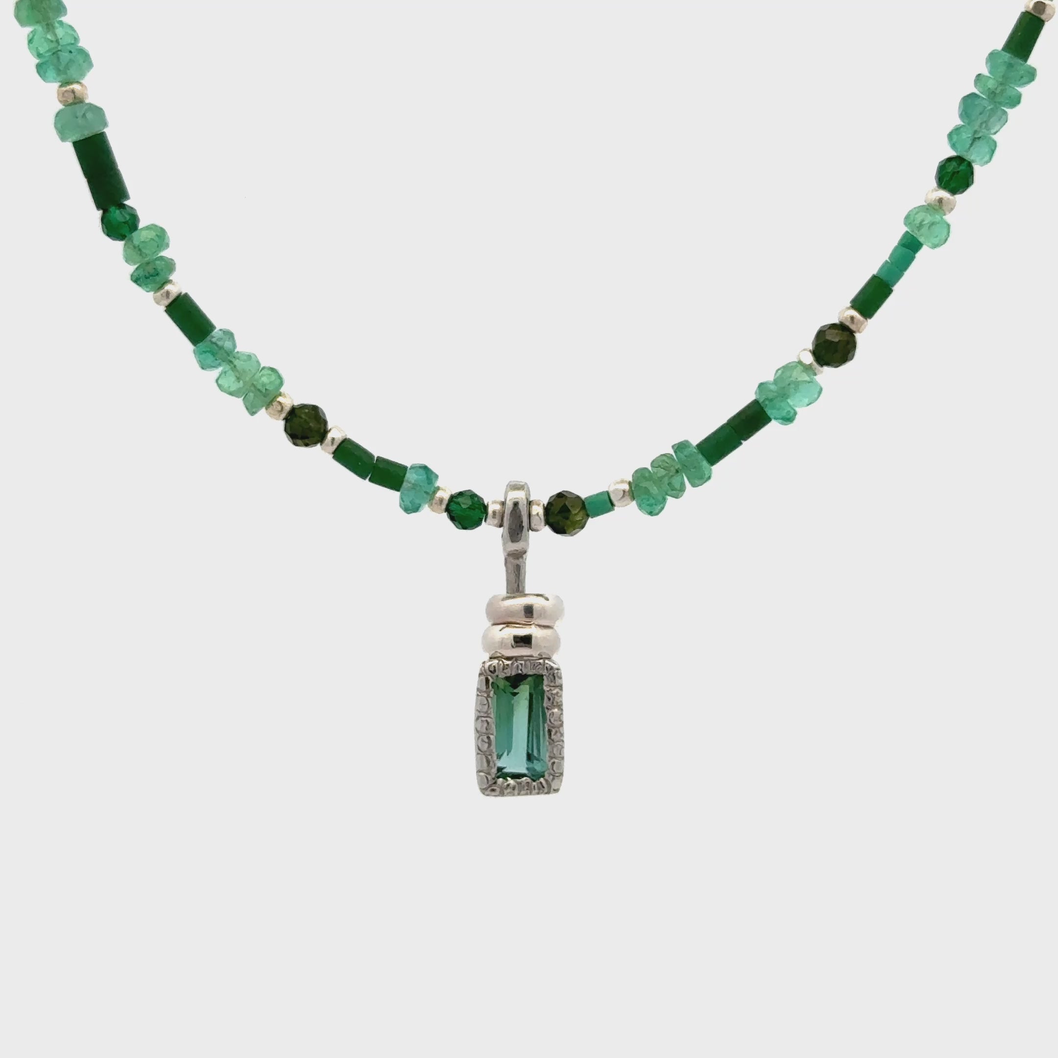 Emerald and Tourmaline Necklace