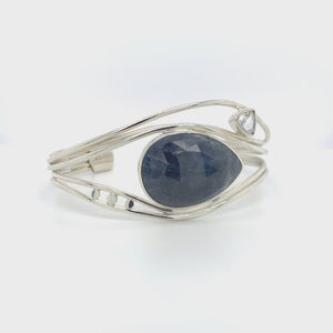 Blue Sapphire Cuff Bracelet