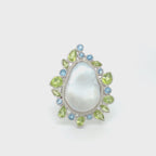 Dream of Moorea - Silver and Baroque Pearl Ring