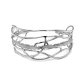 White Rhodium Edge Cuff - Q Evon Fine Jewelry