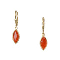 18k Vermeil Marquise Carnelian Earrings