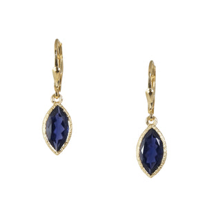 Earrings - 18k Vermeil Marquise Gemstone
