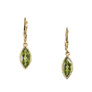 18k Vermeil Marquise Gemstone Earrings