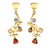 Multi-Stone Edge Earrings (Garnet)